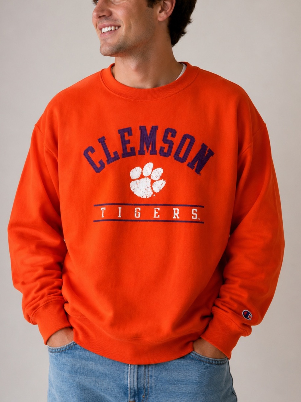 NWT Champion Clemson Tigers Crewneck Sweatshirt Menβs 2XL NCAA